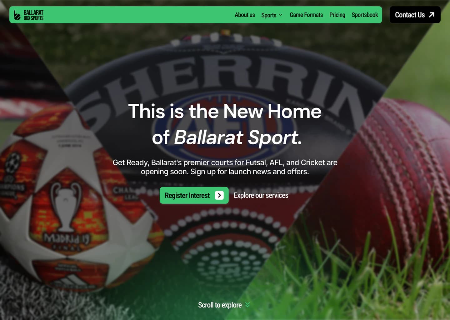 Ballarat Box Sports launch hero for cricket, futsal, and AFL facilities